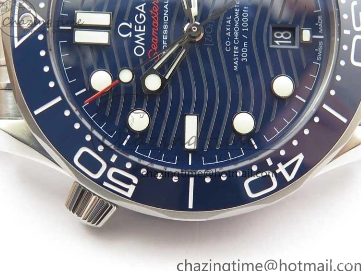 0115 Seamaster Diver 300M ORF 1:1 Best Edition Blue Ceramic Blue Dial on SS Bracelet A Breathable 7869